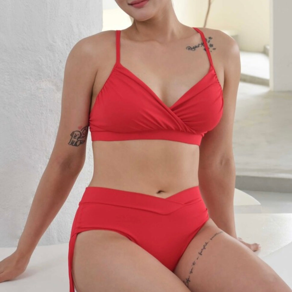 FORALL DISPLAY SET: SIZE S - Shirring Wrap Top + Side String Low Pants